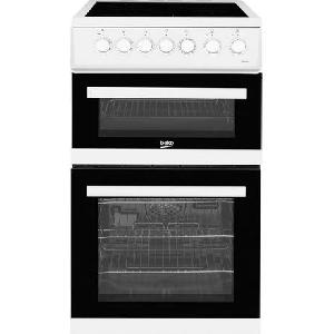 Image of EDVC503W 50cm Double Oven Electric Cooker with Ceramic Hob