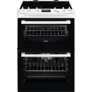 Image of ZCV66078WA 60cm Electric Double Oven with Ceramic Hob