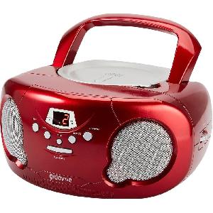 Image of GROOV-E Original Boombox GV-PS733 Portable FM/AM Boombox - Red